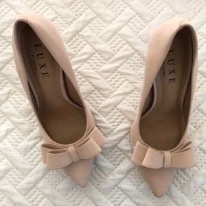 Harley warm nude bow heels